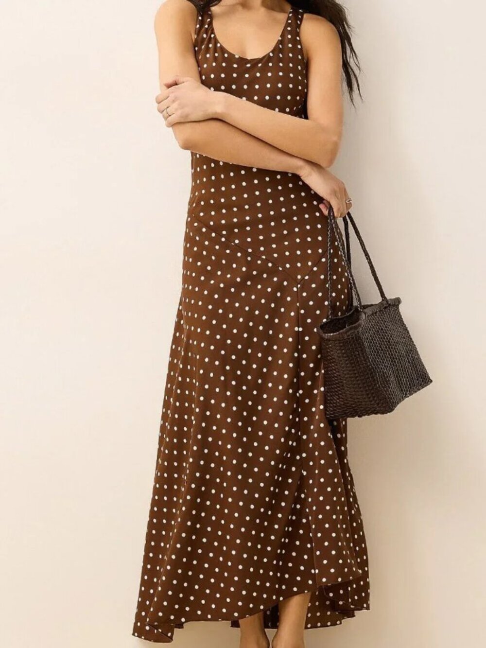 NWT Polka dot sleeveless mermaid maxi dress - Picture 2 of 3